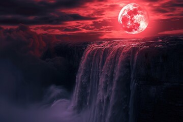 Red Moon Waterfall