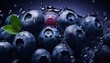 © Ivanna - Blackberries with splashes and water drops on dark background