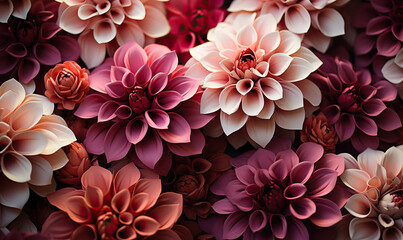 Wall Mural - Beautiful flowers close-up as a background.