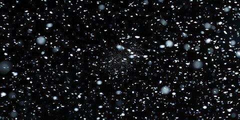 starry sky, white stars on black background,space, snow falling on dark background