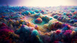 Fascinating, multi-coloured 3D abstract visualization