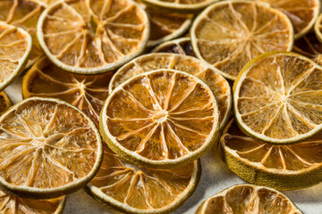 Canvas Print - Organic Dried Dehydrated Lime Slices