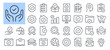 Check mark editable stroke outline icons set isolated on white background flat vector illustration. Pixel perfect. 64 x 64.