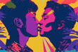 © Hew Pallot - illustration of asian gay couple