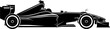 © MKIgrach - Formula 1 car black icon side view on a transparent background.