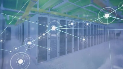 Poster - Animation of network of connections over computer servers