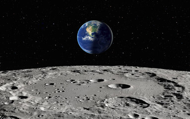 Aufkleber - The Earth as Seen from the Surface of the Moon 
