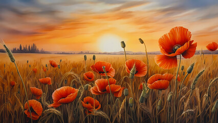 Wall Mural - poppy 