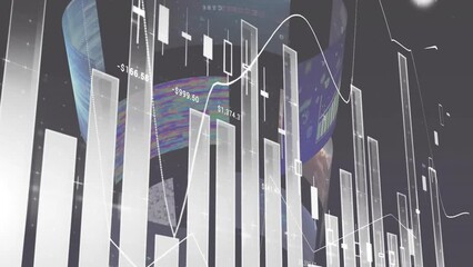 Poster - Animation of digital data processing over dark background