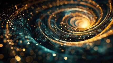 Futuristic Technology Wormhole Concept Background