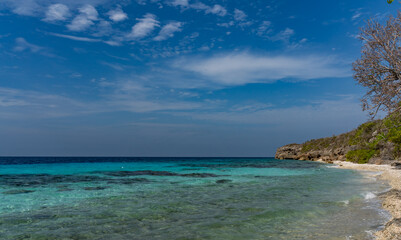 Wall Mural - Swimming off Boka Hulu the caribbean island of Curacao