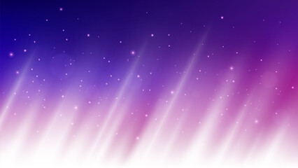 Wall Mural - Sun Rays on A Colorful Sky, Vector Illustration