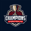 Esports logo Champion trophy mascot for your elite team