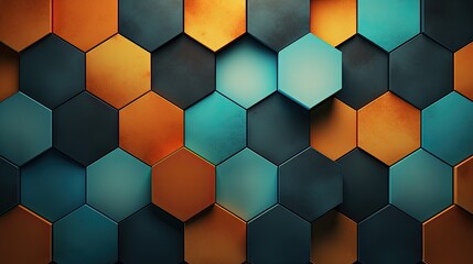 Sticker - Geometric background with heptagon shapes