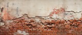 Fototapeta  - Mysterious Passage Through Crumbling Brick Wall Revealing Hidden Secrets