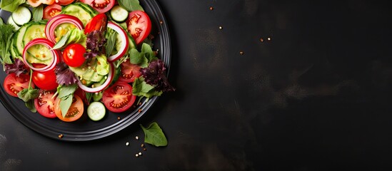 Poster - Fresh Salad with Colorful Mix of Fresh Vegetables and Greens for Healthy Eating Lifestyle