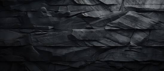 Aufkleber - Elegant Black Stone Texture on a Mysterious Dark Background with Intriguing Patterns