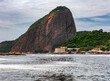 Sugar Loaf Mountain - Pao de Acucar with cable car and the bay at Atlantic Ocean In Rio de Janeiro. Brazil	
