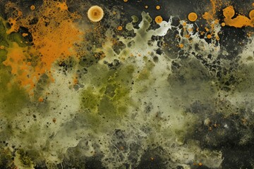Poster - Close up of orange and green substance, suitable for scientific and abstract concepts