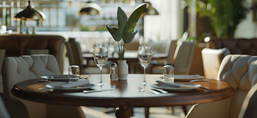 Poster - A table with elegant place settings, perfect for event planning