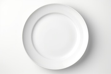 Poster - A white plate with a fork and knife, perfect for restaurant menus or food blogs