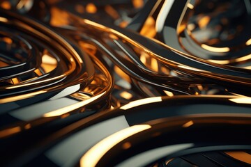 Poster - A close up of a bunch of shiny metal. Can be used for industrial concepts