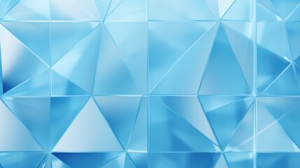 Poster - A blue wall covered in triangles, perfect for graphic design projects