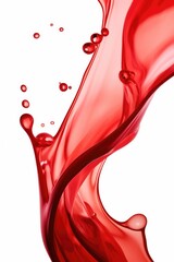 Poster - A striking splash of red liquid on a clean white backdrop. Perfect for advertising and product promotion