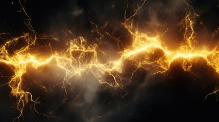 Poster - Lightning effect on black background, perfect for graphic design projects