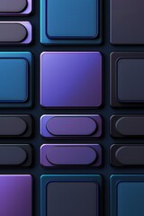 Poster - A variety of different colored buttons on a dark black background. Ideal for fashion or craft projects