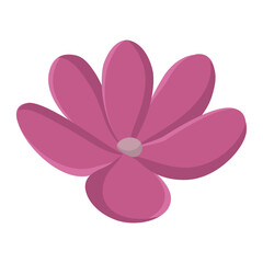 Sticker - Colored flower icon Spring season Vector