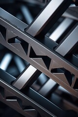 Aufkleber - Detailed view of a metal structure, suitable for industrial concepts
