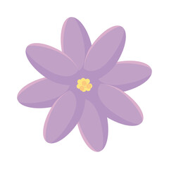 Canvas Print - Colored flower icon Spring season Vector