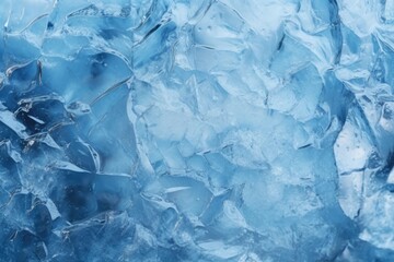 Poster - Close up of a blue ice covered surface, ideal for winter or climate change concepts