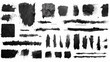 Collection of black ink brushes on a white background. Perfect for design projects