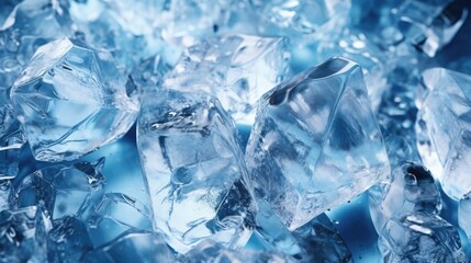 Aufkleber - A pile of ice cubes stacked on top of each other. Suitable for various uses