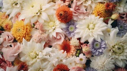 Poster - A beautiful close-up shot of a bunch of flowers, perfect for any floral-themed project