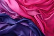 Close up of pink and blue fabric, versatile for various design projects