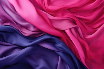 Poster - Close up of pink and blue fabric, versatile for various design projects