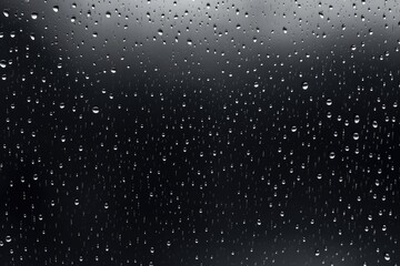 Poster - Close-up of raindrops on a window. Suitable for weather or nature concepts