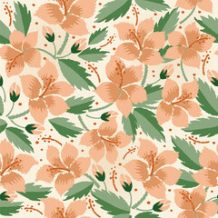 Wall Mural - original hand made floral pattern suitable for fabrics, motifs, backgrounds, wallpapers, covers, etc