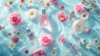 Perfumes and flowers in the water