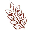 Tree leaf sketch icon Vector