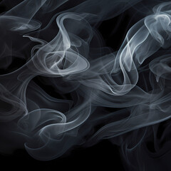 Canvas Print - Abstract smoke patterns against a black background 