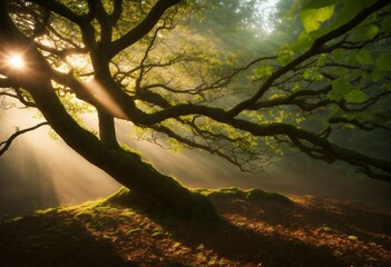 Wall Mural - morning in the woods