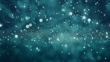 Canvas Print - christmas background with bokeh lights and snowflakes.