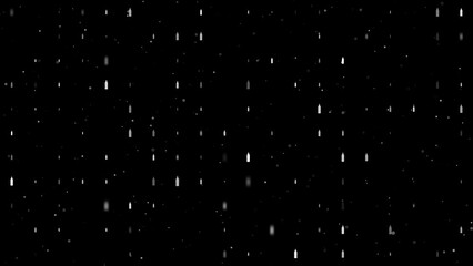 Poster - Template animation of evenly spaced plastic bottle symbols of different sizes and opacity. Animation of transparency and size. Seamless looped 4k animation on black background with stars