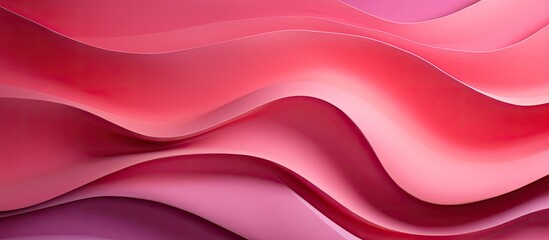 Wall Mural - An artistic close up of a liquid pink and magenta wave with petallike patterns on a white background, resembling automotive design elements and tints of electric blue