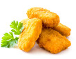 Chicken nuggets isoliert auf weißen Hintergrund, Freisteller 
