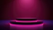 Elegant Purple Podium Spotlight: Ideal for Product Display and Presentations